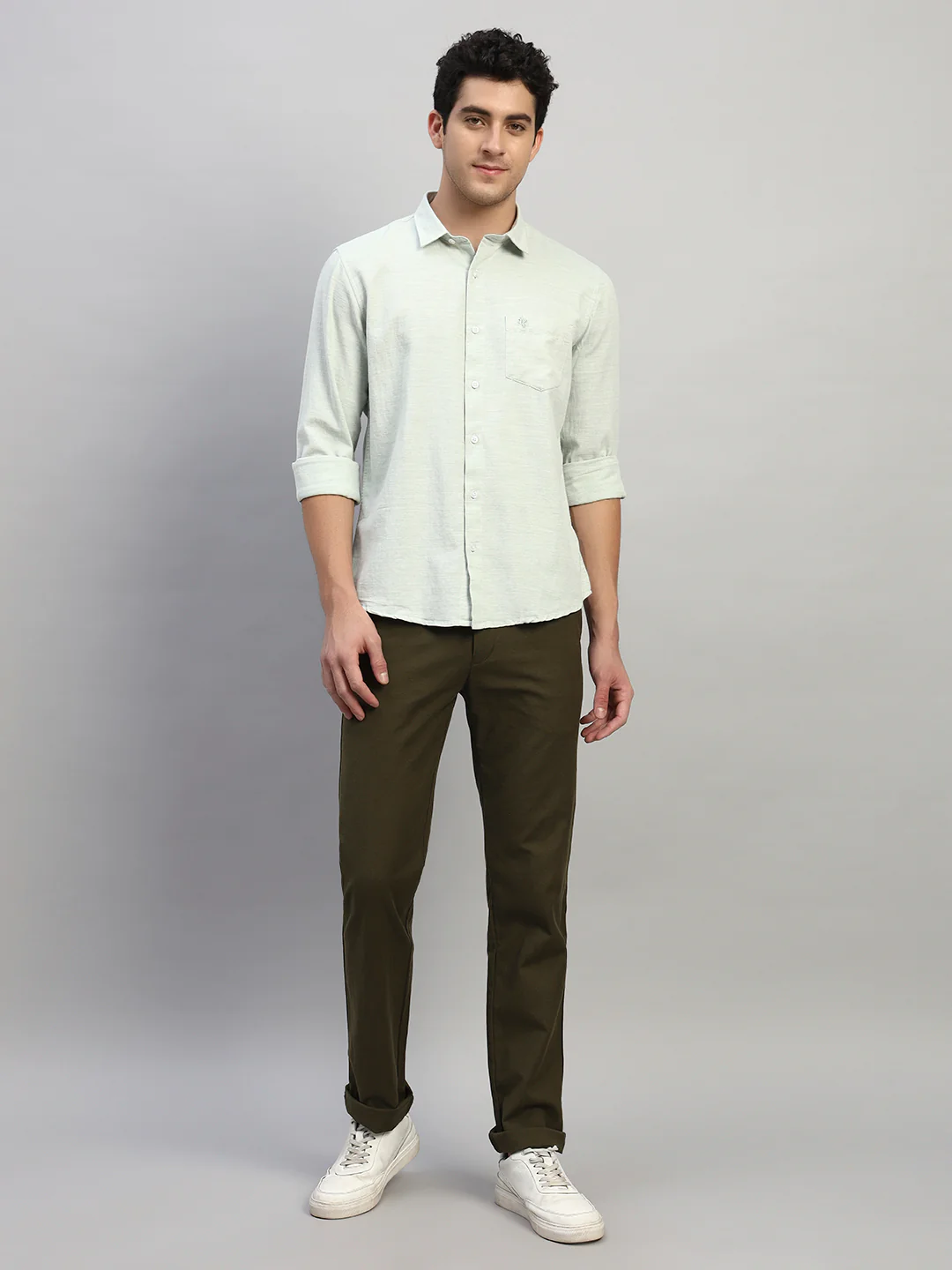 Casual Trouser for Men | Breathable & Soft with Color Fastness Regular Fit Cotton Fabric Solid Pattern Button Closure - Image 7