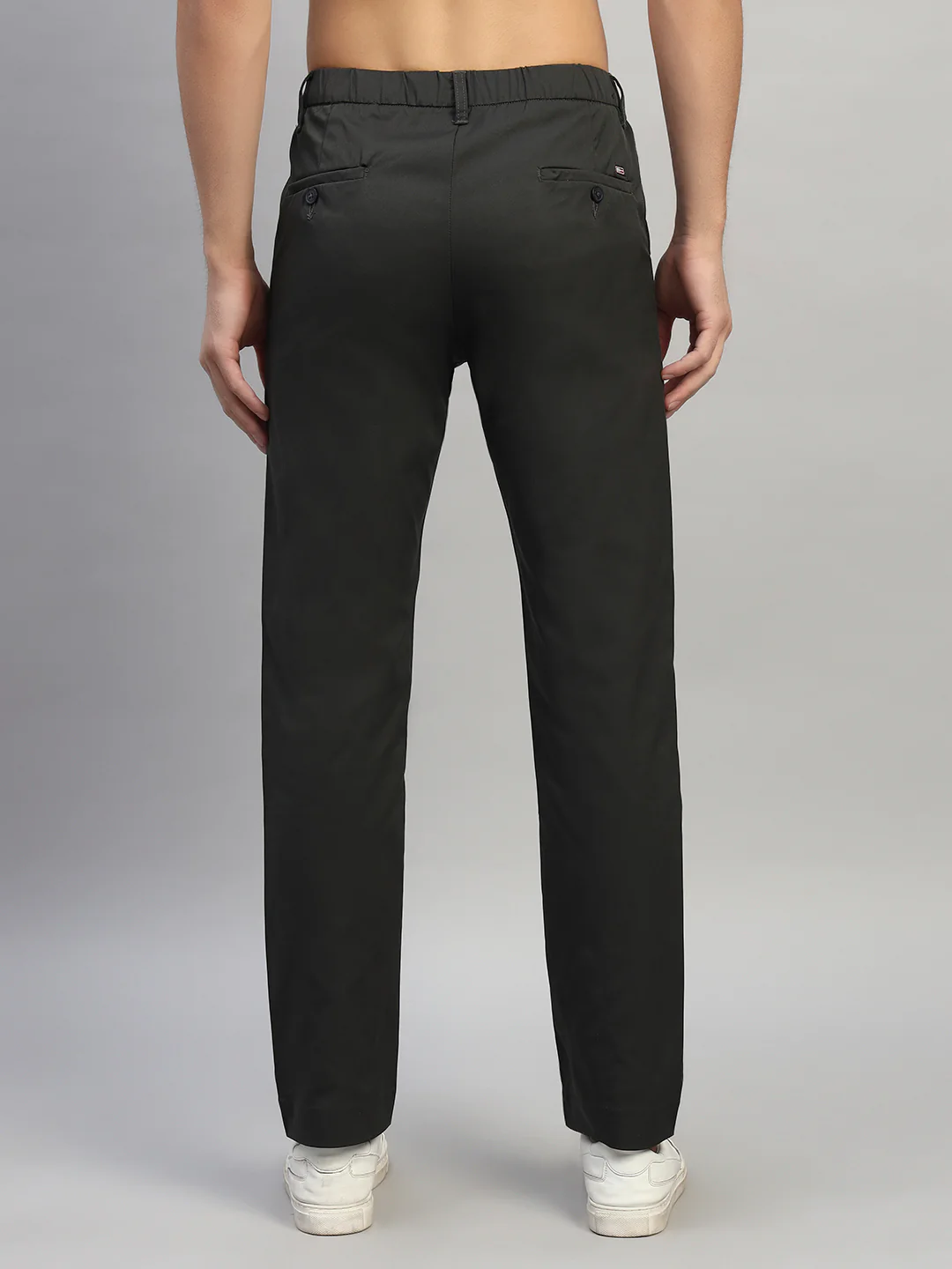Casual Trouser for Men | Breathable & Soft with Color Fastness Regular Fit Polyester Fabric Solid Pattern Button Closure - Image 3
