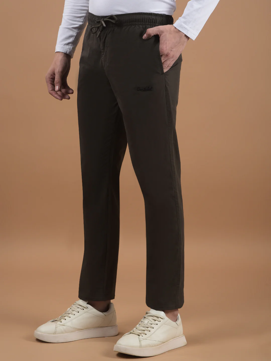 Men's Solid Olive Lower - Image 4