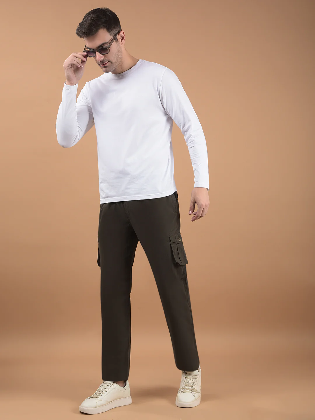 Men's Solid Olive Lower - Image 2