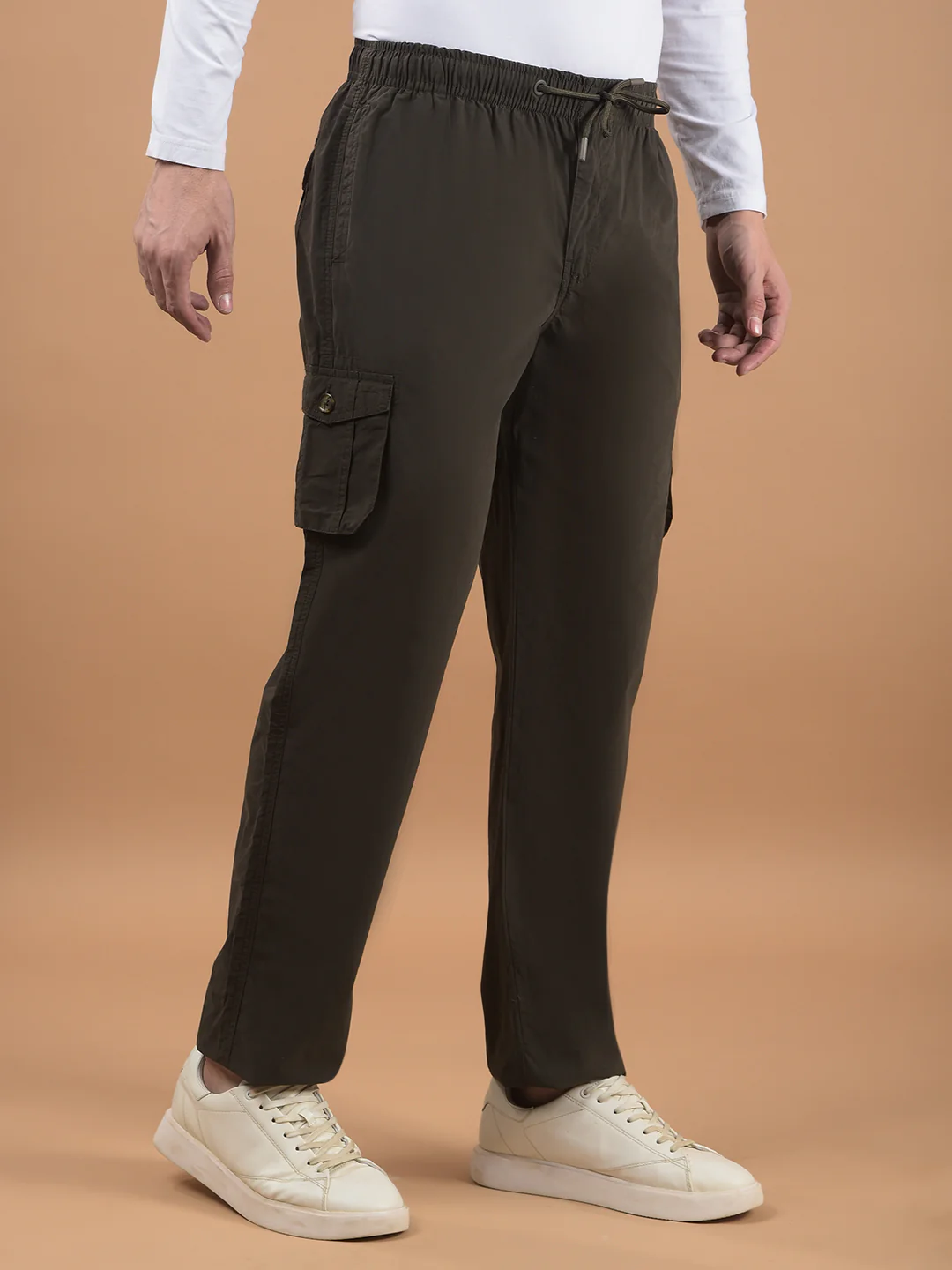 Men's Solid Olive Lower - Image 5