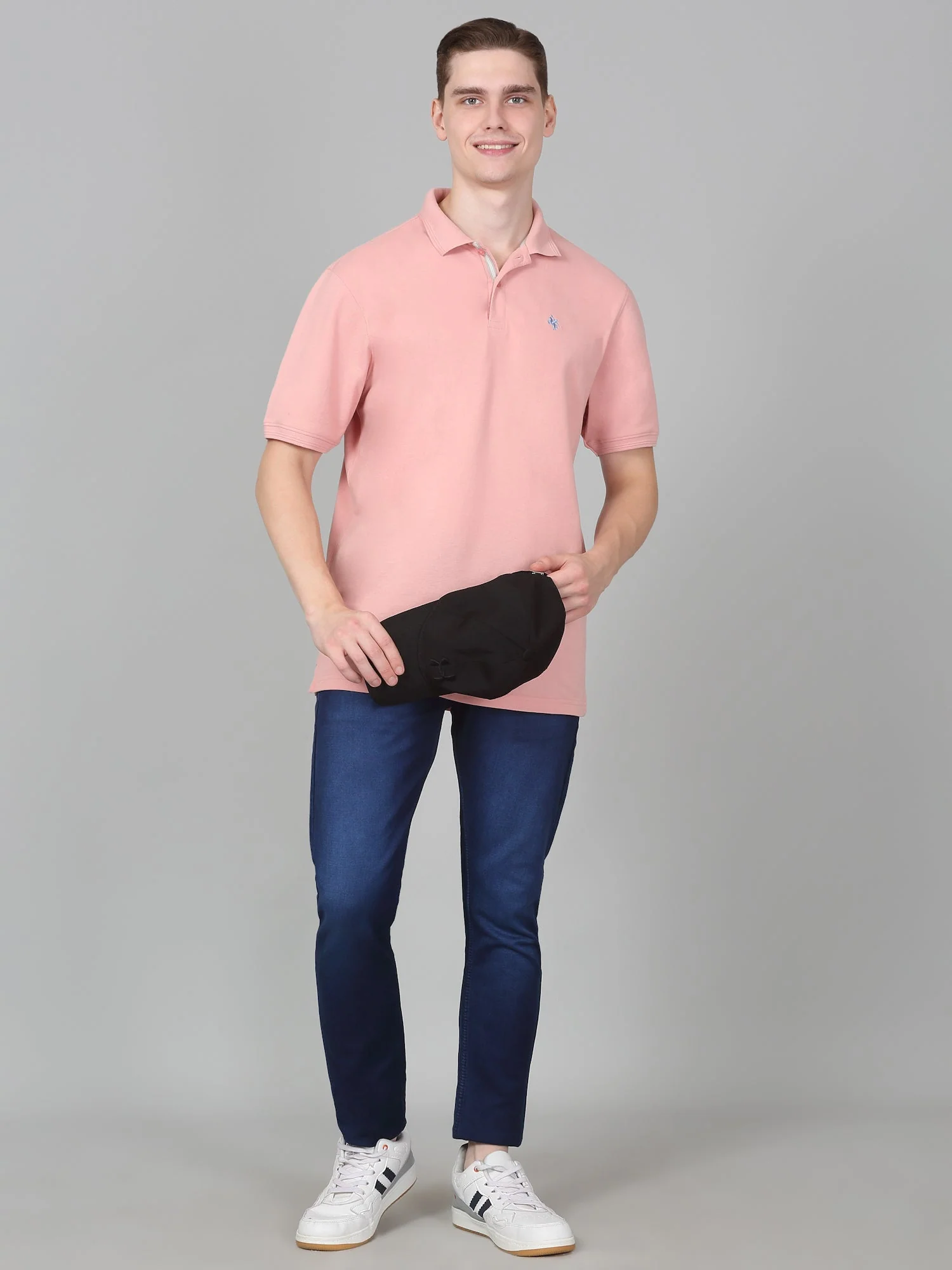 T-Shirt for Men | Breathable & Soft with Color Fastness Regular Fit Polo Neck Poly Cotton Fabric Solid Pattern - Image 5