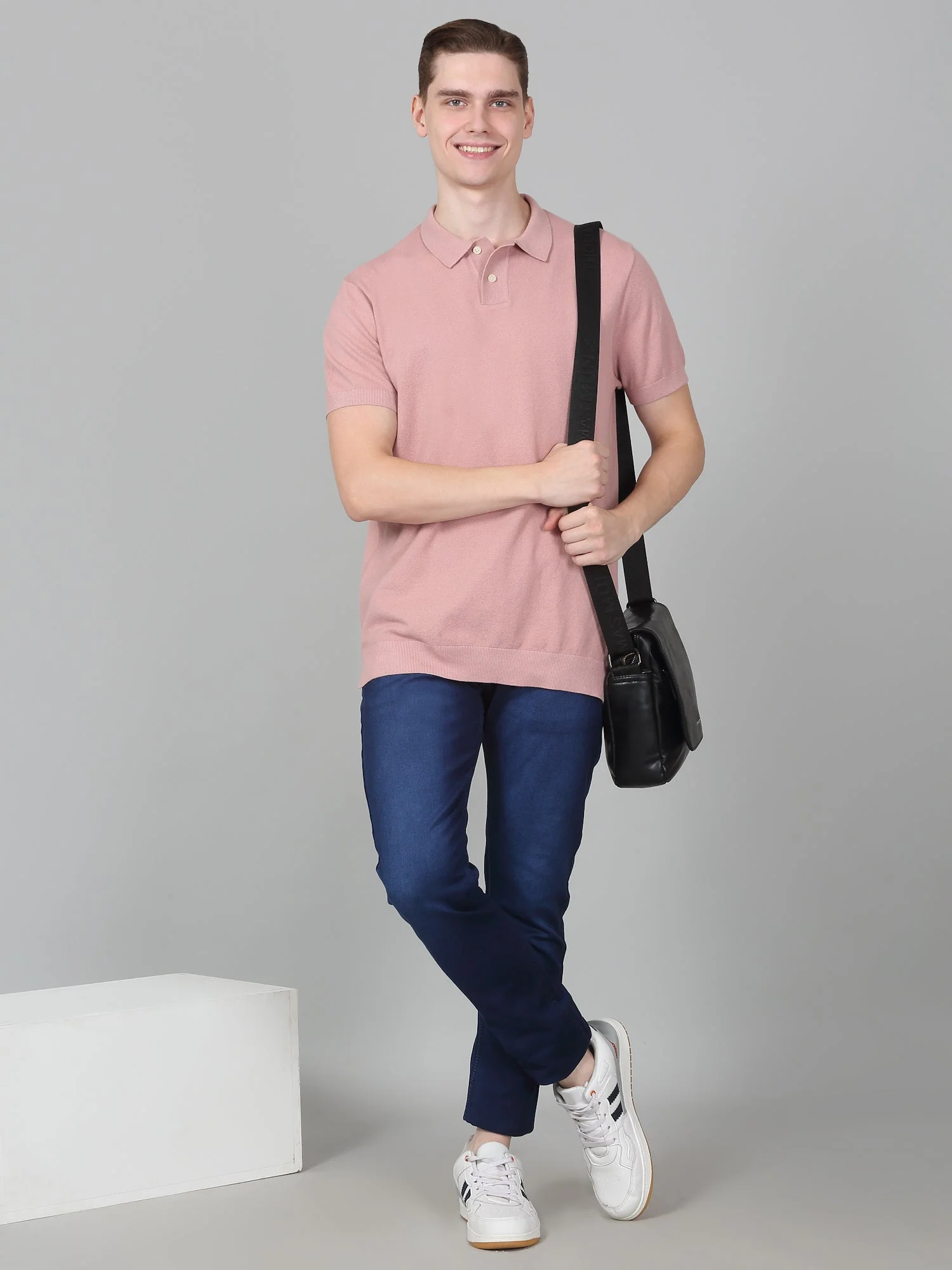 T-Shirt for Men | Breathable & Soft with Color Fastness Regular Fit Polo Neck Cotton Blend Fabric Solid Pattern - Image 5
