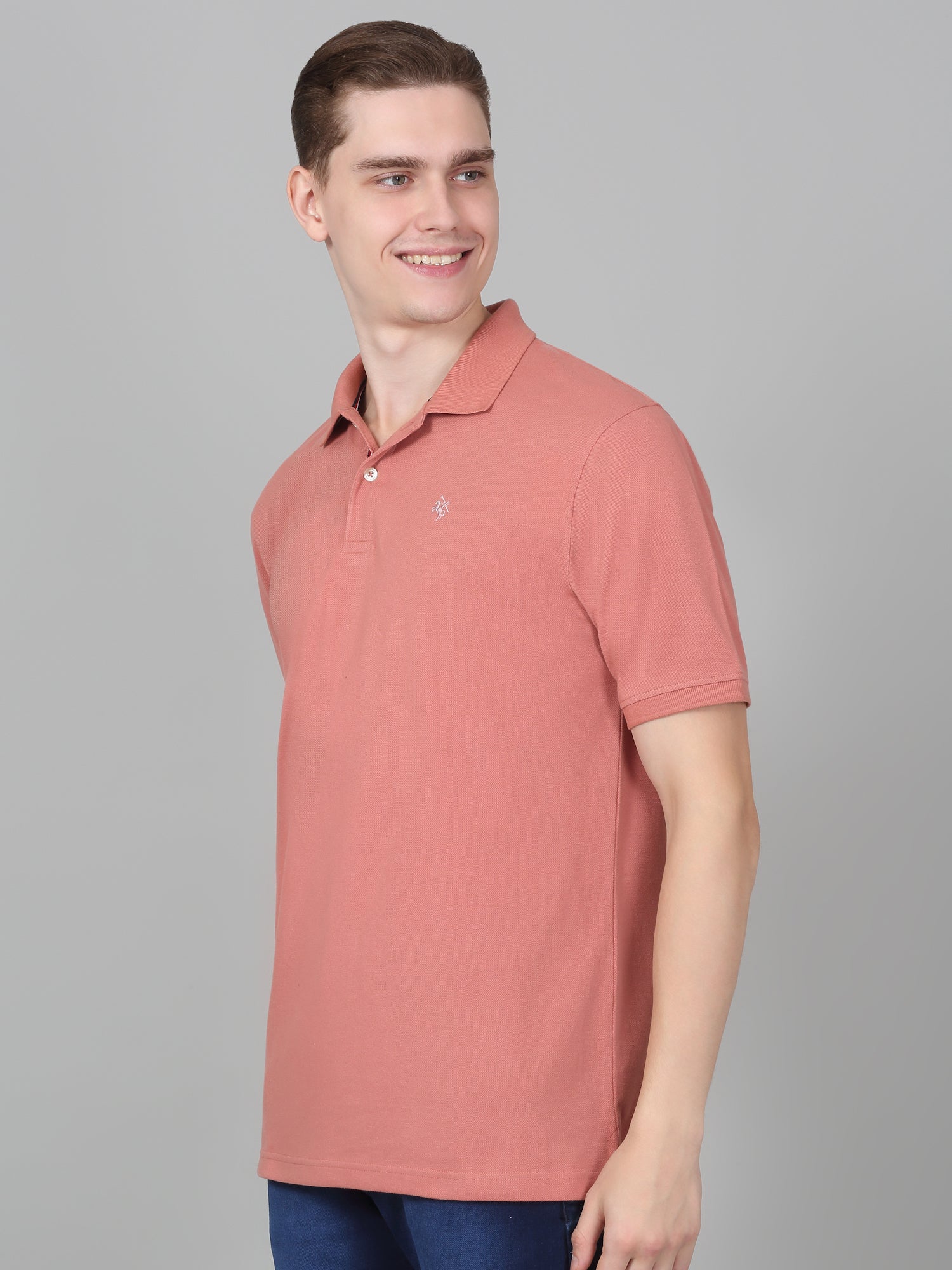 T-Shirt for Men | Breathable & Soft with Color Fastness Regular Fit Polo Neck Poly Cotton Fabric Solid Pattern - Image 5