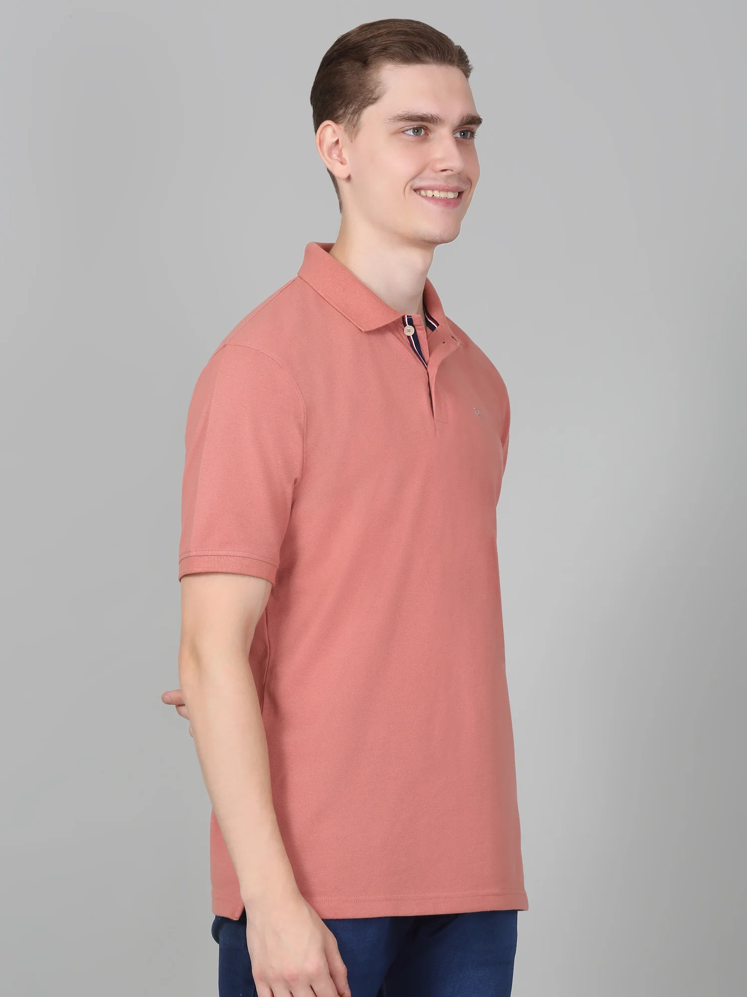 T-Shirt for Men | Breathable & Soft with Color Fastness Regular Fit Polo Neck Poly Cotton Fabric Solid Pattern - Image 6