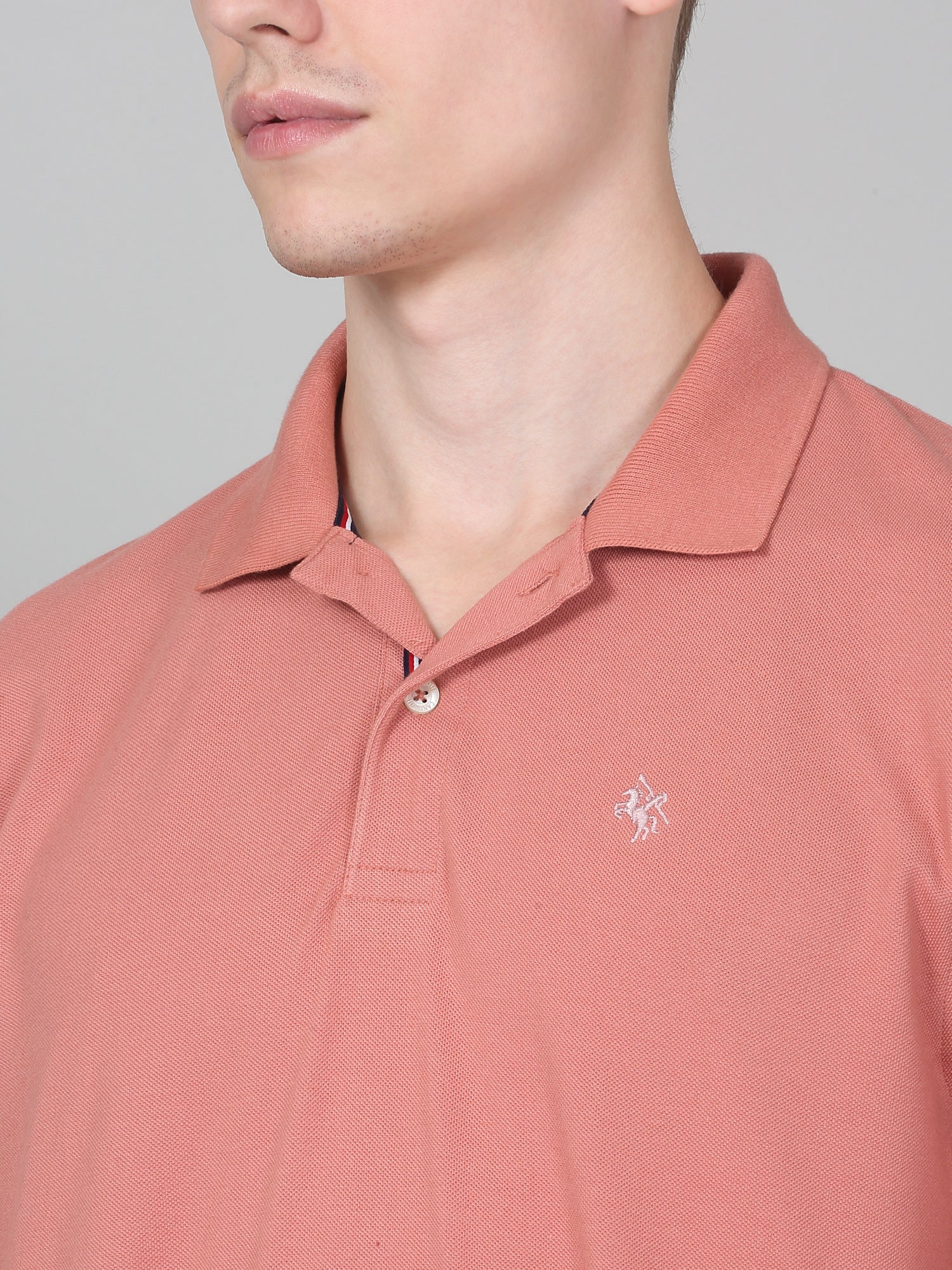 T-Shirt for Men | Breathable & Soft with Color Fastness Regular Fit Polo Neck Poly Cotton Fabric Solid Pattern - Image 7