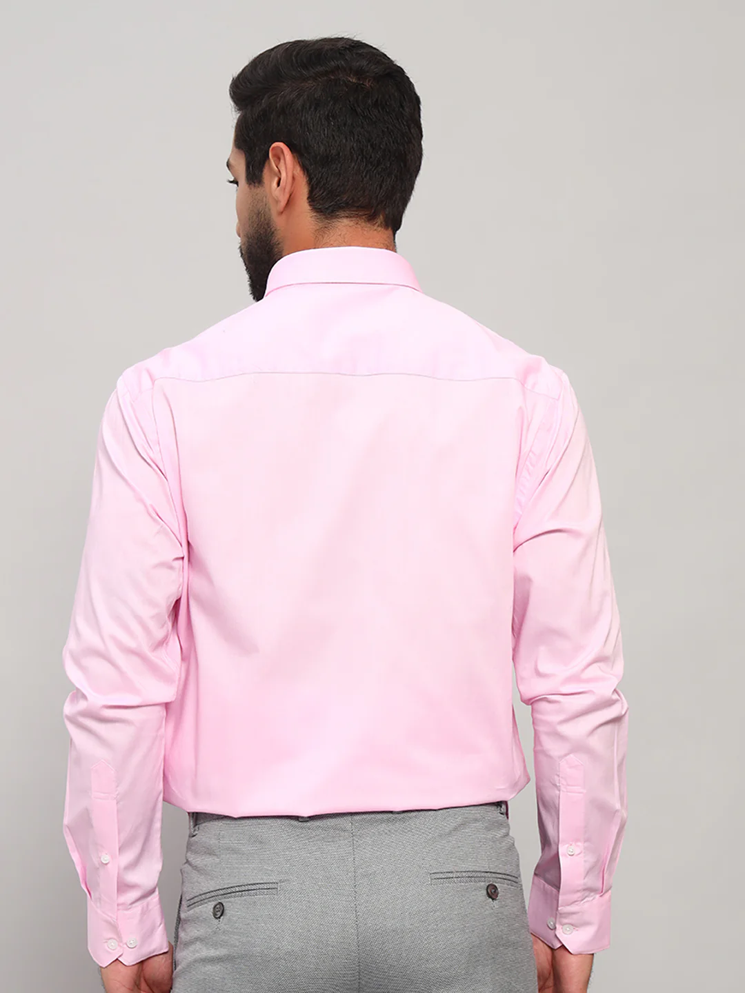 Formal Shirt for Men l Breathable & Soft with Color Fastness Regular Fit Spread Collar Neck Cotton Fabric Solid Pattern - Image 2