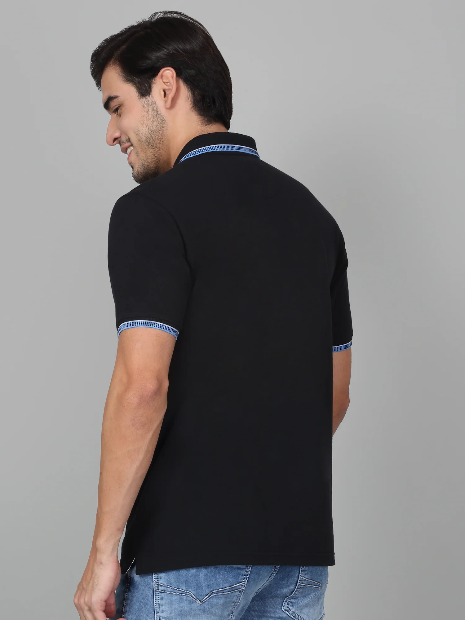 T-Shirt for Men | Breathable & Soft with Color Fastness Regular Fit Polo Neck Poly Cotton Fabric Solid Pattern - Image 6