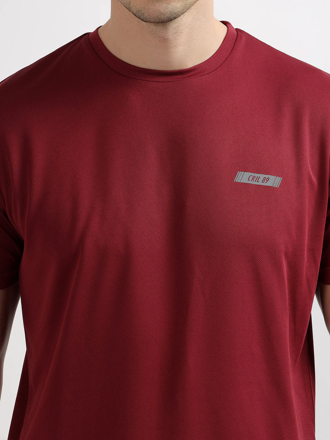 T-Shirt for Men | Breathable & Soft with Color Fastness Regular Fit Round Neck Polyester Fabric Solid Pattern - Image 8