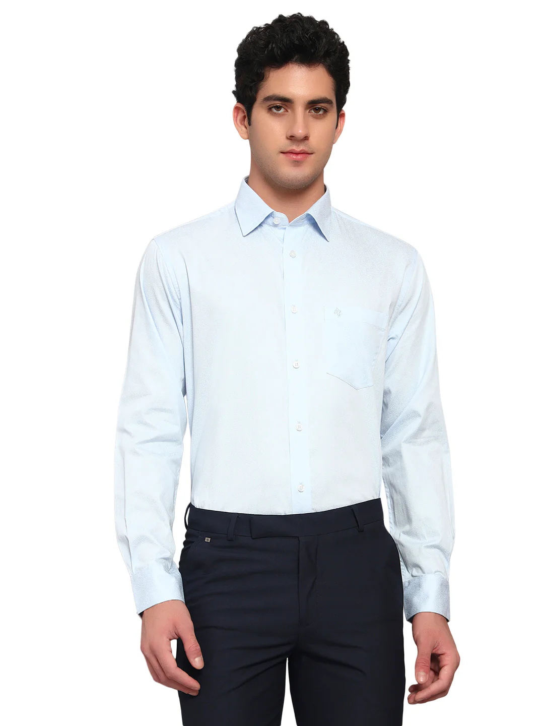 Formal Shirt for Men l Breathable & Soft with Color Fastness Regular Fit Spread Collar Neck Cotton Fabric Solid Pattern - Image 2