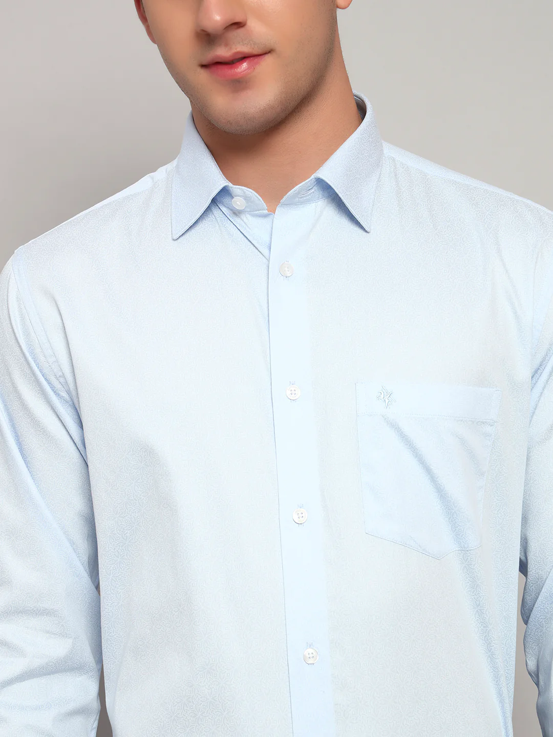 Formal Shirt for Men l Breathable & Soft with Color Fastness Regular Fit Spread Collar Neck Cotton Fabric Solid Pattern - Image 5
