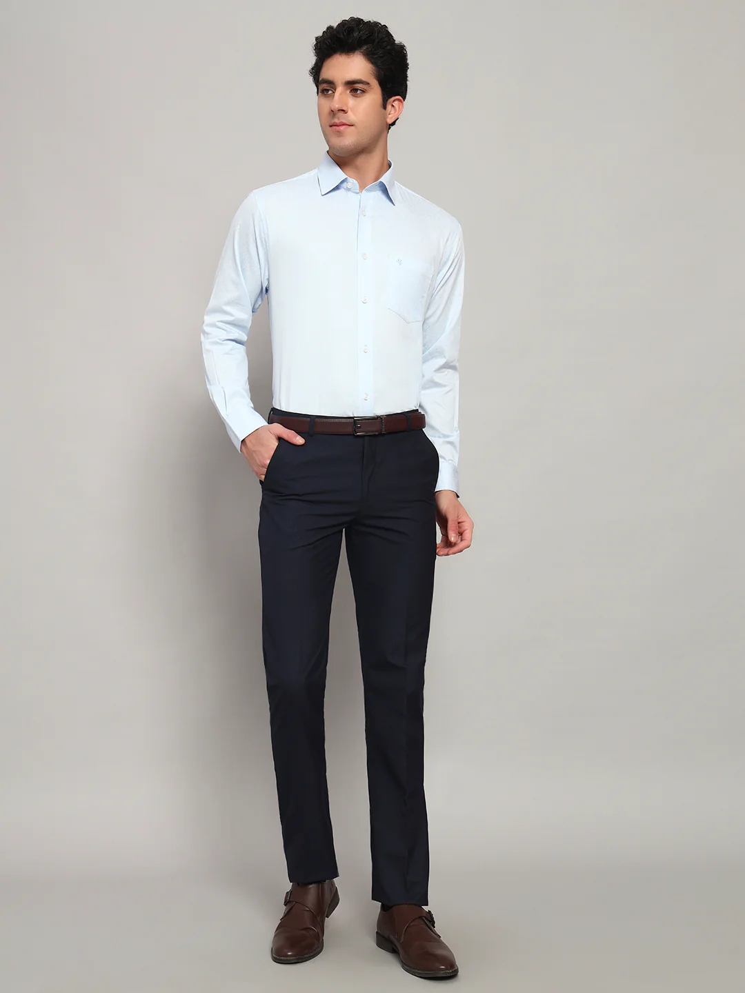 Formal Shirt for Men l Breathable & Soft with Color Fastness Regular Fit Spread Collar Neck Cotton Fabric Solid Pattern - Image 6