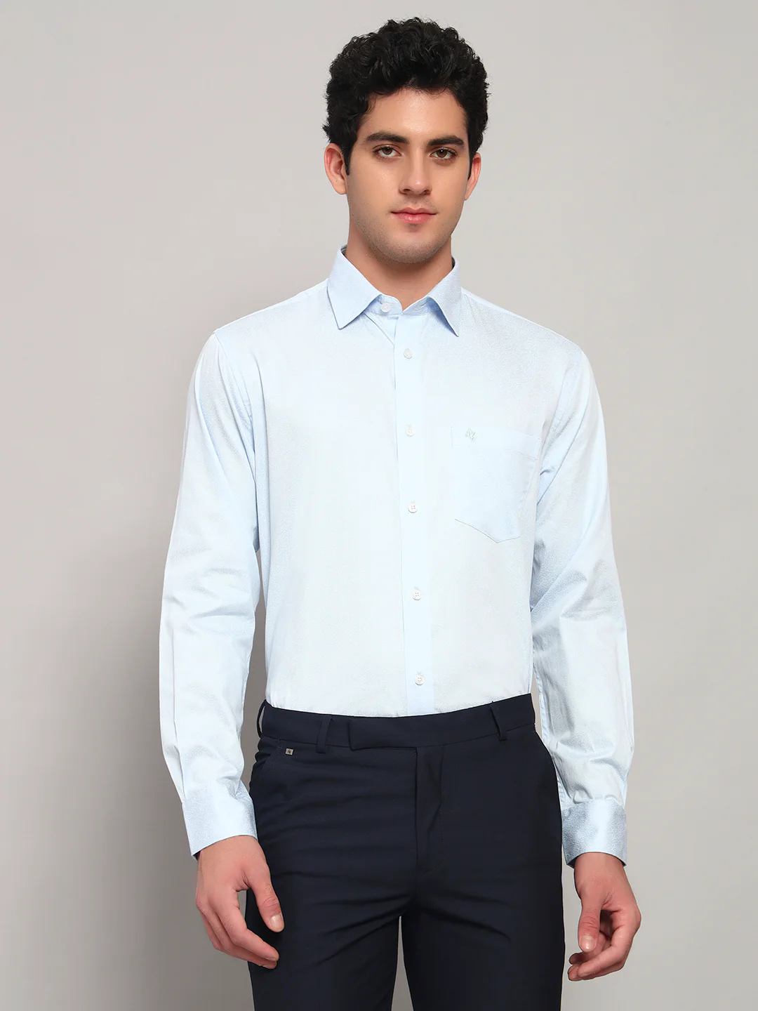 Formal Shirt for Men l Breathable & Soft with Color Fastness Regular Fit Spread Collar Neck Cotton Fabric Solid Pattern - Image 9