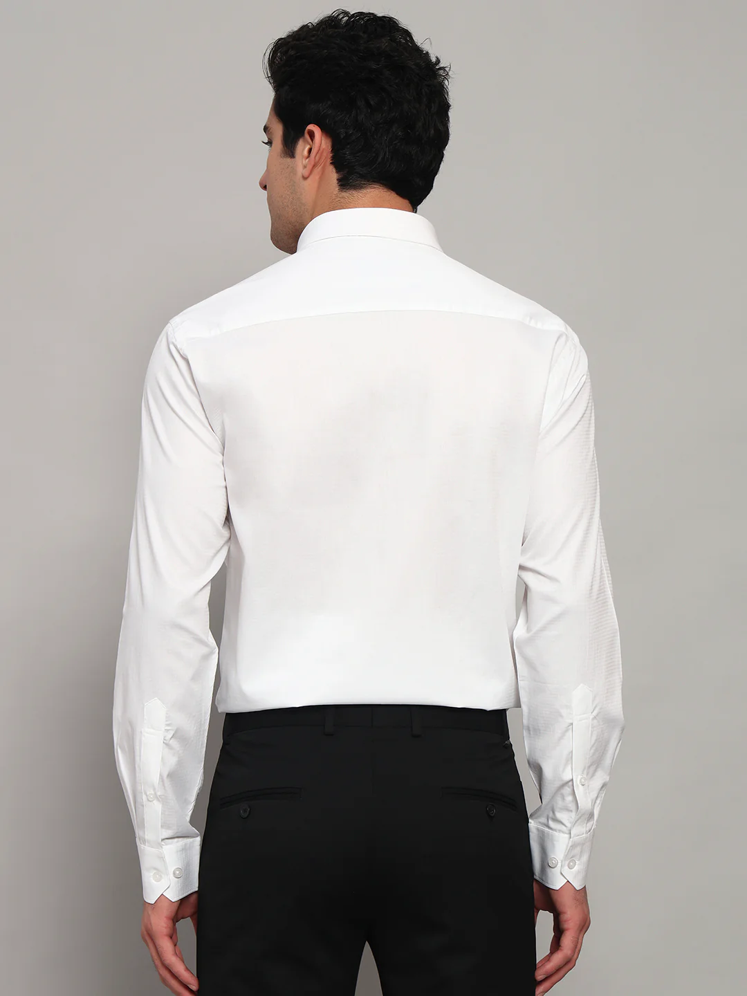 Formal Shirt for Men l Breathable & Soft with Color Fastness Regular Fit Spread Collar Neck Cotton Fabric Solid Pattern - Image 2