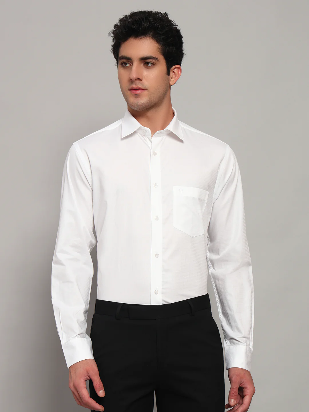 Formal Shirt for Men l Breathable & Soft with Color Fastness Regular Fit Spread Collar Neck Cotton Fabric Solid Pattern - Image 9