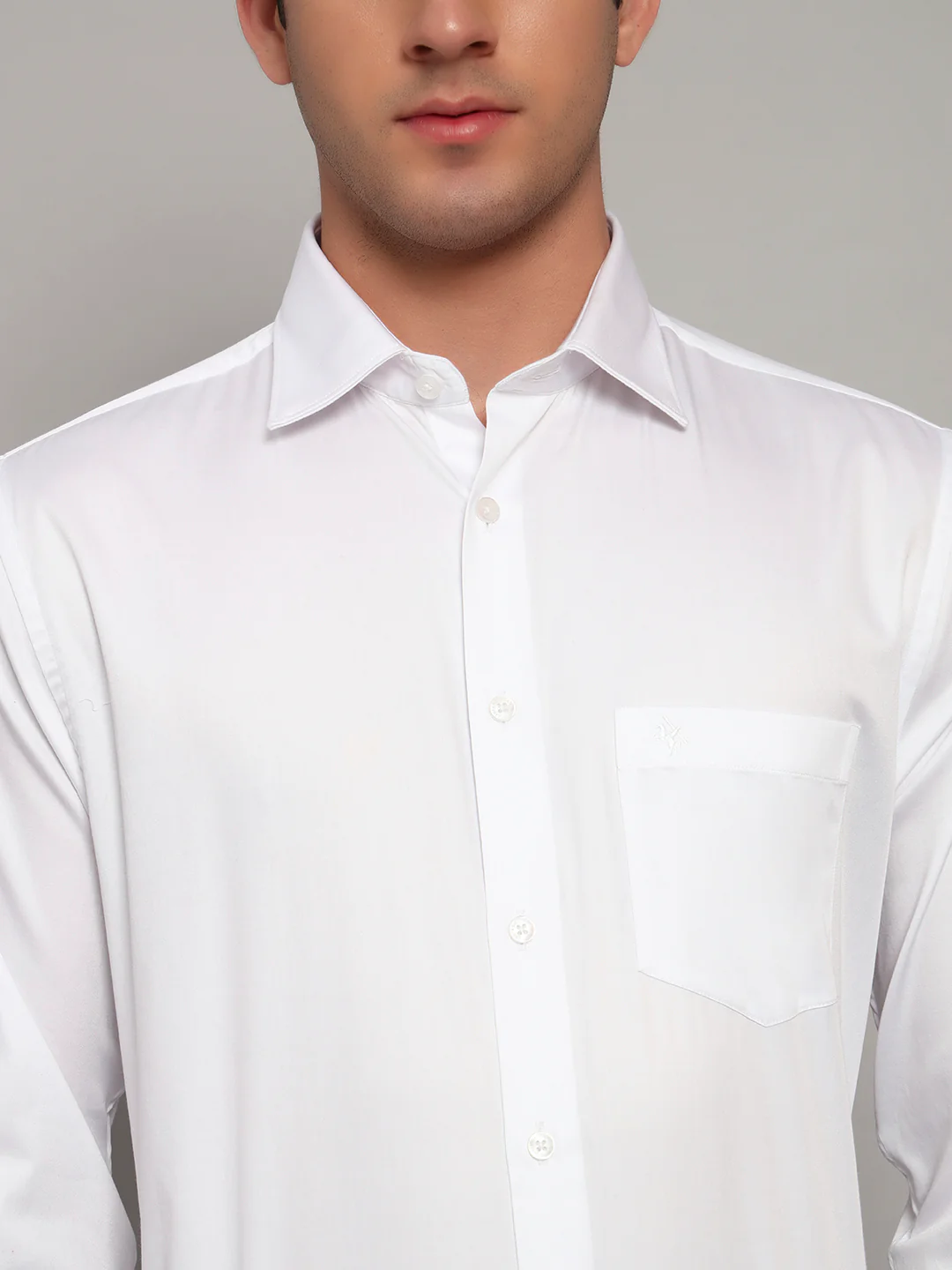 Formal Shirt for Men l Breathable & Soft with Color Fastness Regular Fit Spread Collar Neck Cotton Blend Fabric Solid Pattern - Image 6