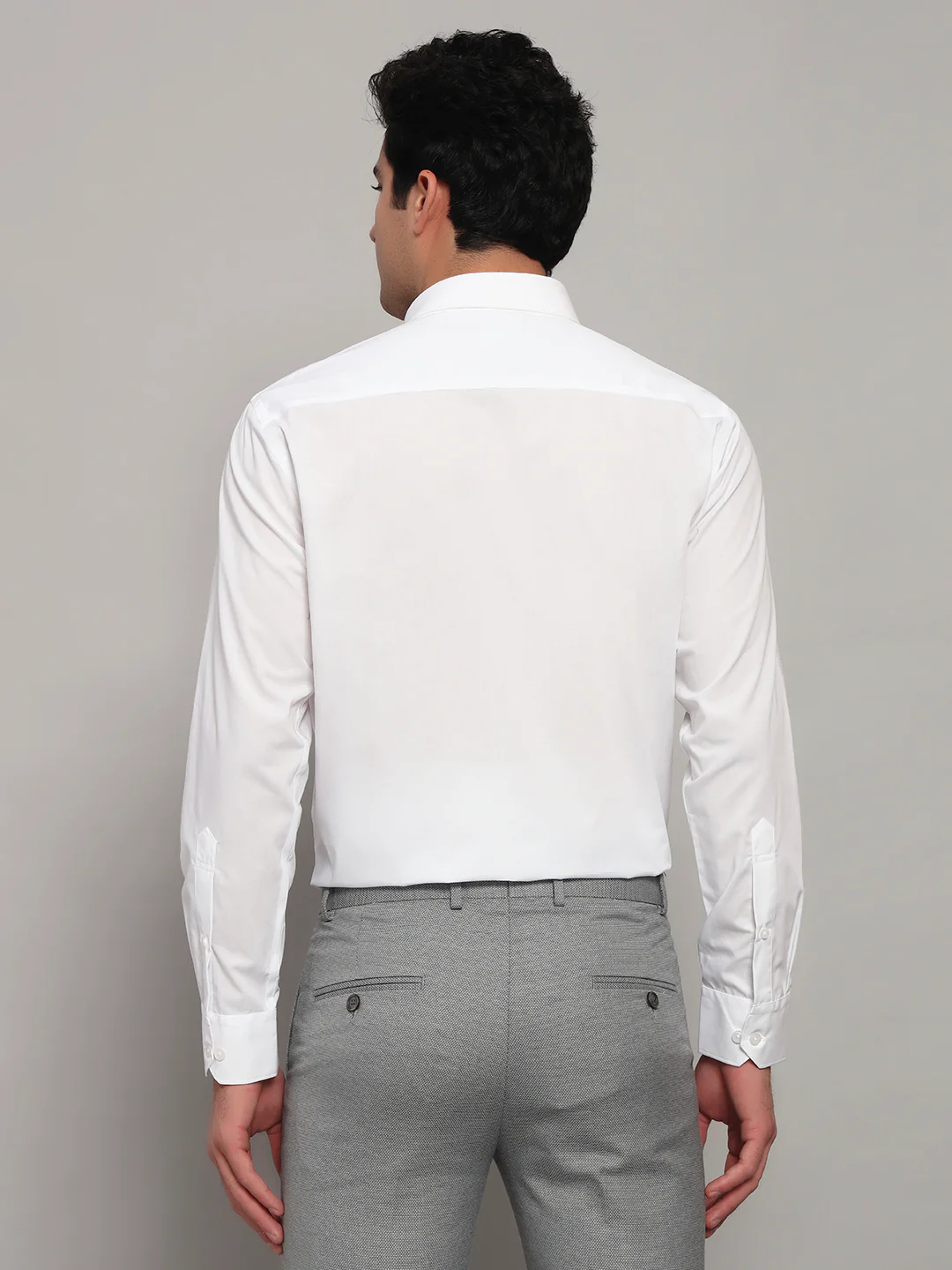 Formal Shirt for Men l Breathable & Soft with Color Fastness Regular Fit Spread Collar Neck Cotton Fabric Solid Pattern - Image 2