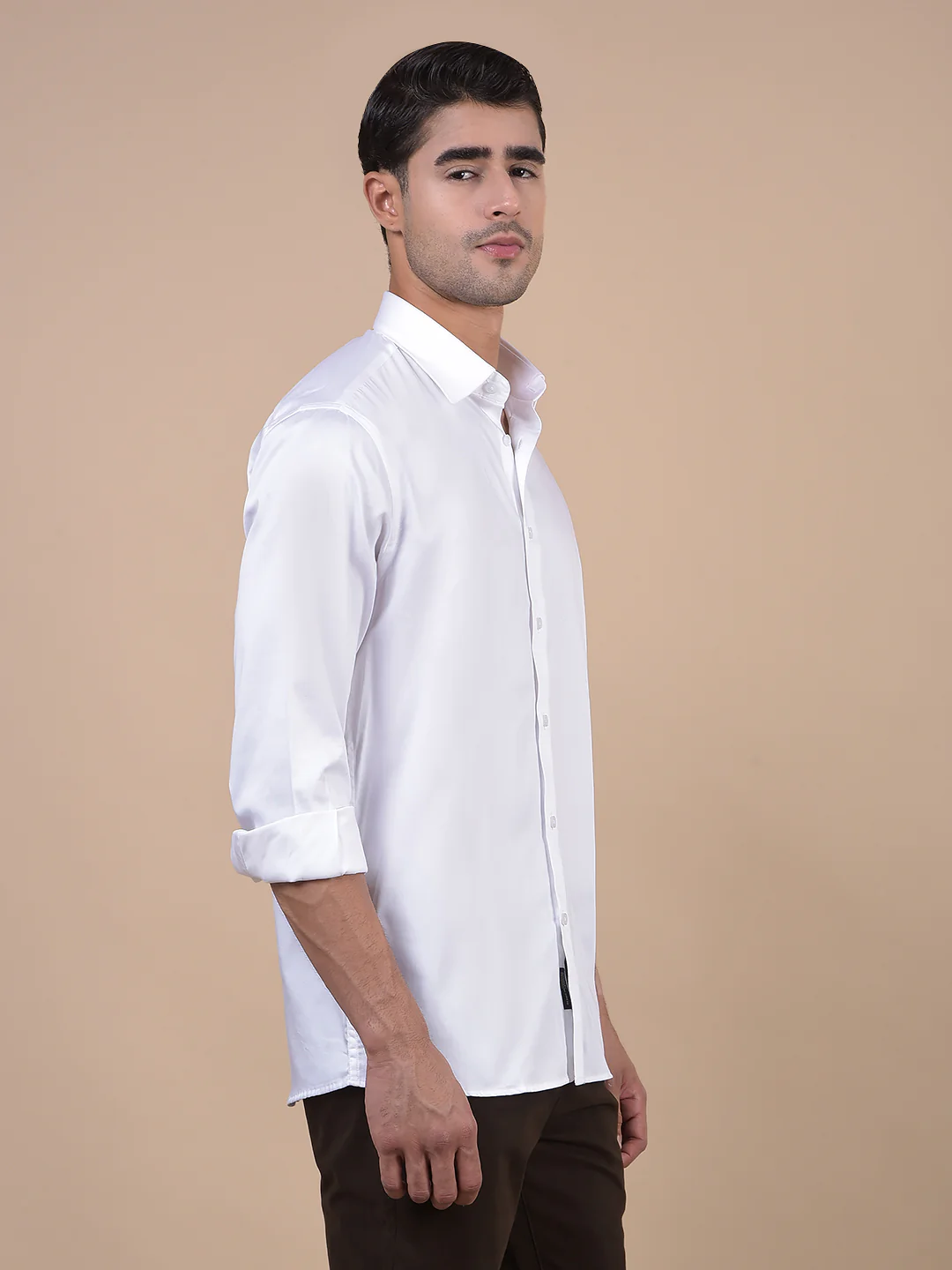 Formal Shirt for Men l Breathable & Soft with Color Fastness Regular Fit Spread Collar Neck Cotton Fabric Solid Pattern - Image 4
