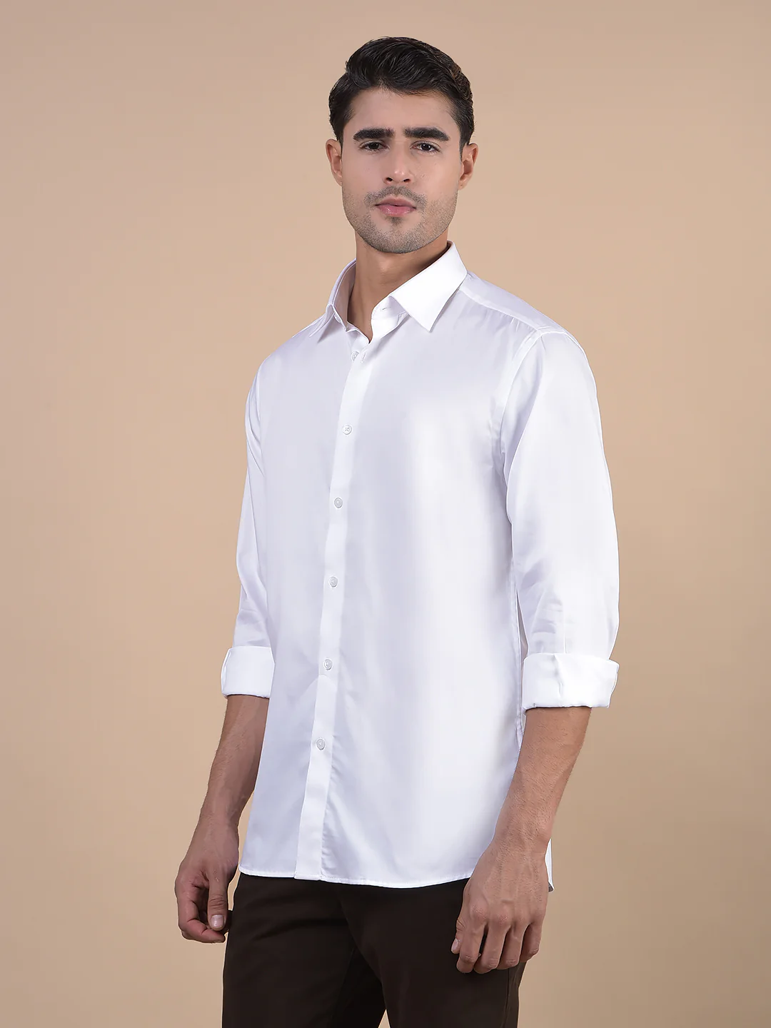 Formal Shirt for Men l Breathable & Soft with Color Fastness Regular Fit Spread Collar Neck Cotton Fabric Solid Pattern - Image 5