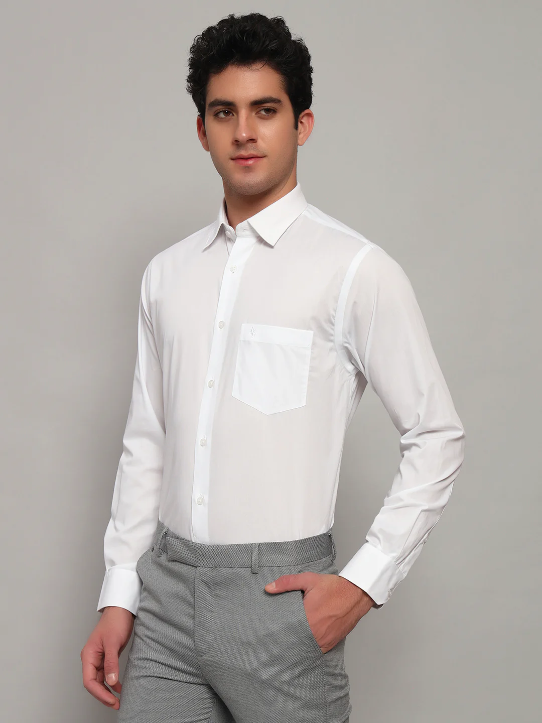 Formal Shirt for Men l Breathable & Soft with Color Fastness Regular Fit Spread Collar Neck Cotton Fabric Solid Pattern - Image 5