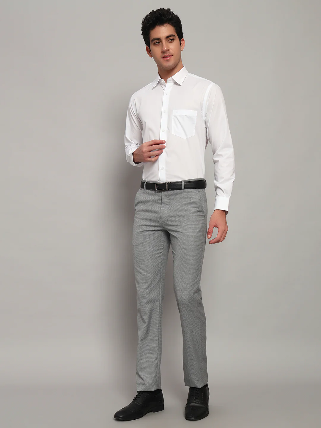 Formal Shirt for Men l Breathable & Soft with Color Fastness Regular Fit Spread Collar Neck Cotton Fabric Solid Pattern - Image 6