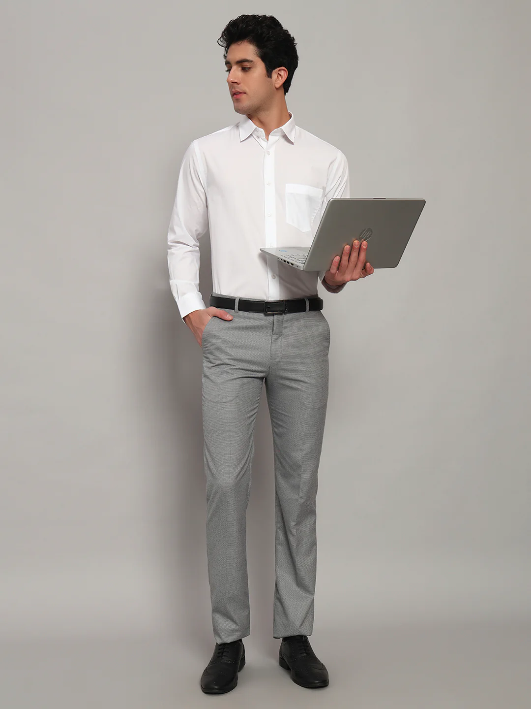 Formal Shirt for Men l Breathable & Soft with Color Fastness Regular Fit Spread Collar Neck Cotton Fabric Solid Pattern - Image 7