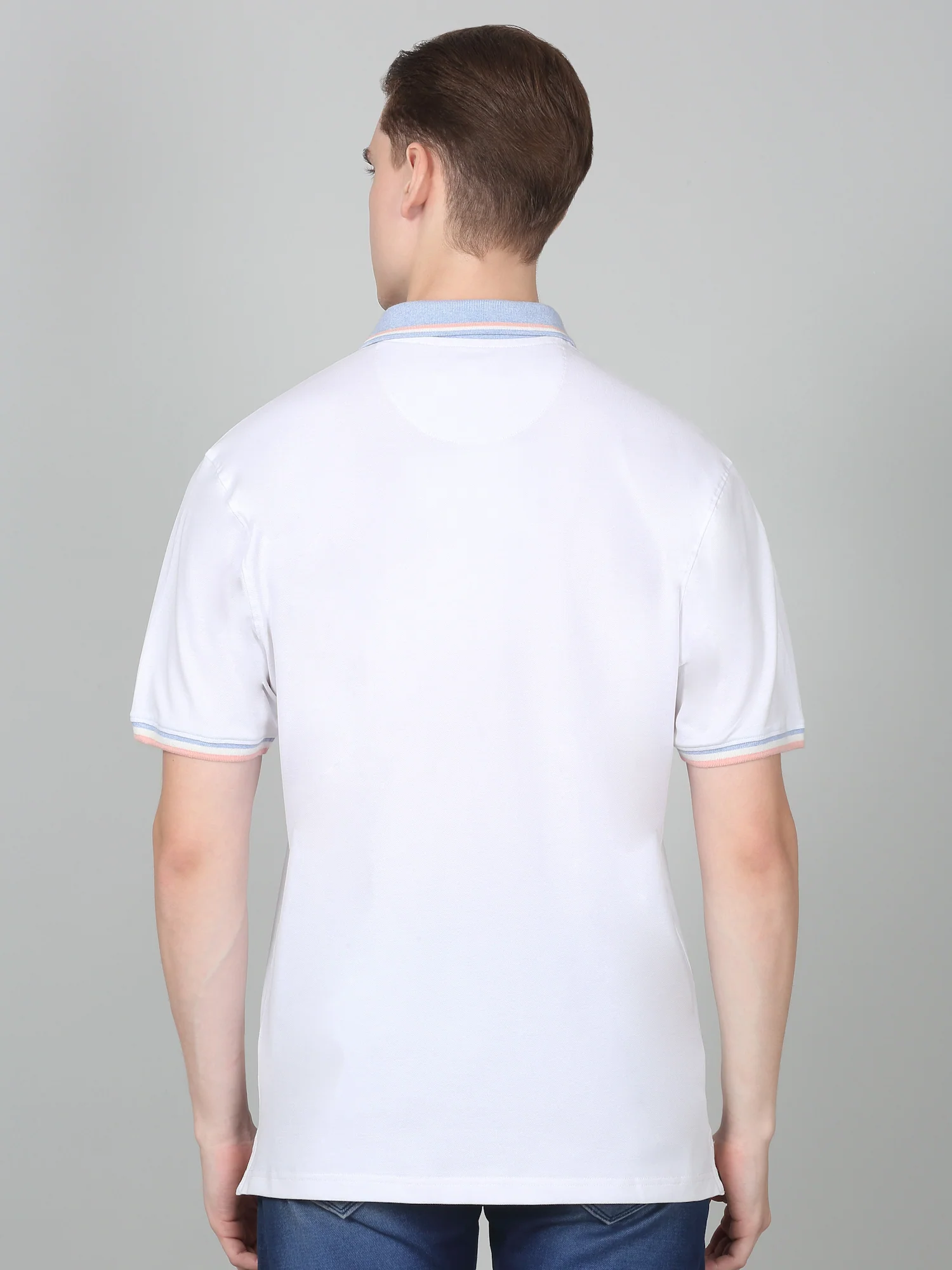 T-Shirt for Men | Breathable & Soft with Color Fastness Regular Fit Polo Neck Cotton Blend Fabric Solid Pattern - Image 6
