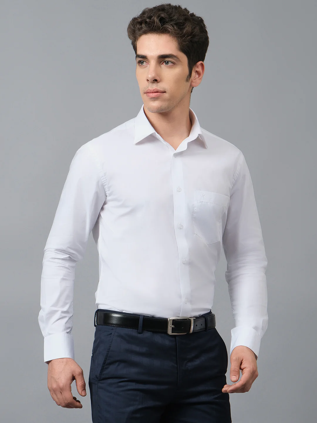 Formal Shirt for Men l Breathable & Soft with Color Fastness Regular Fit Spread Collar Neck Cotton Fabric Solid Pattern - Image 4