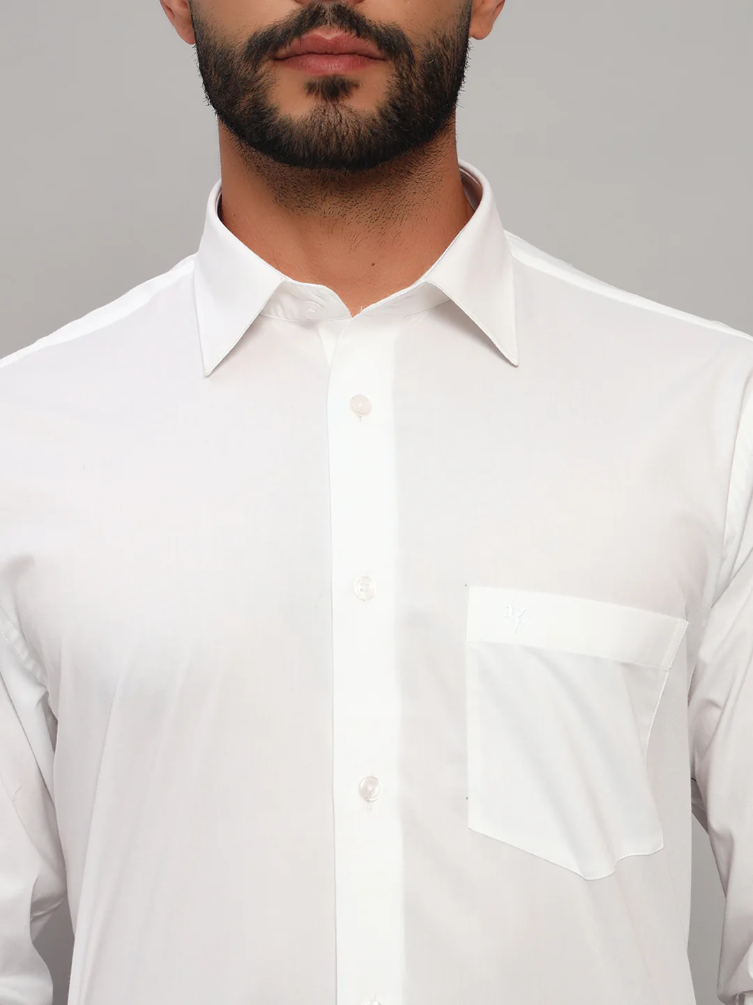Formal Shirt for Men l Breathable & Soft with Color Fastness Regular Fit Spread Collar Neck Cotton Blend Fabric Solid Pattern - Image 6
