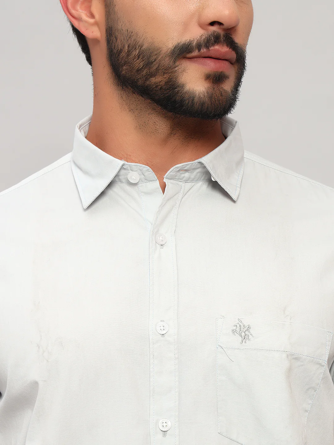 Casual Shirt for Men | Breathable & Soft with Color Fastness Regular Fit Spread Collar Neck Cotton Fabric Solid Pattern - Image 7