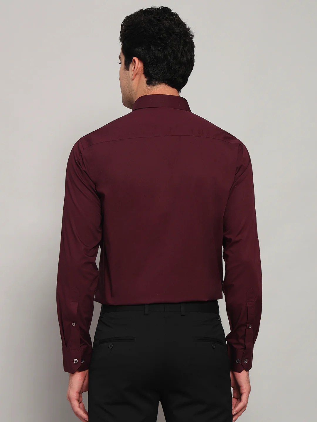 Formal Shirt for Men l Breathable & Soft with Color Fastness Regular Fit Spread Collar Neck Cotton Fabric Solid Pattern - Image 7