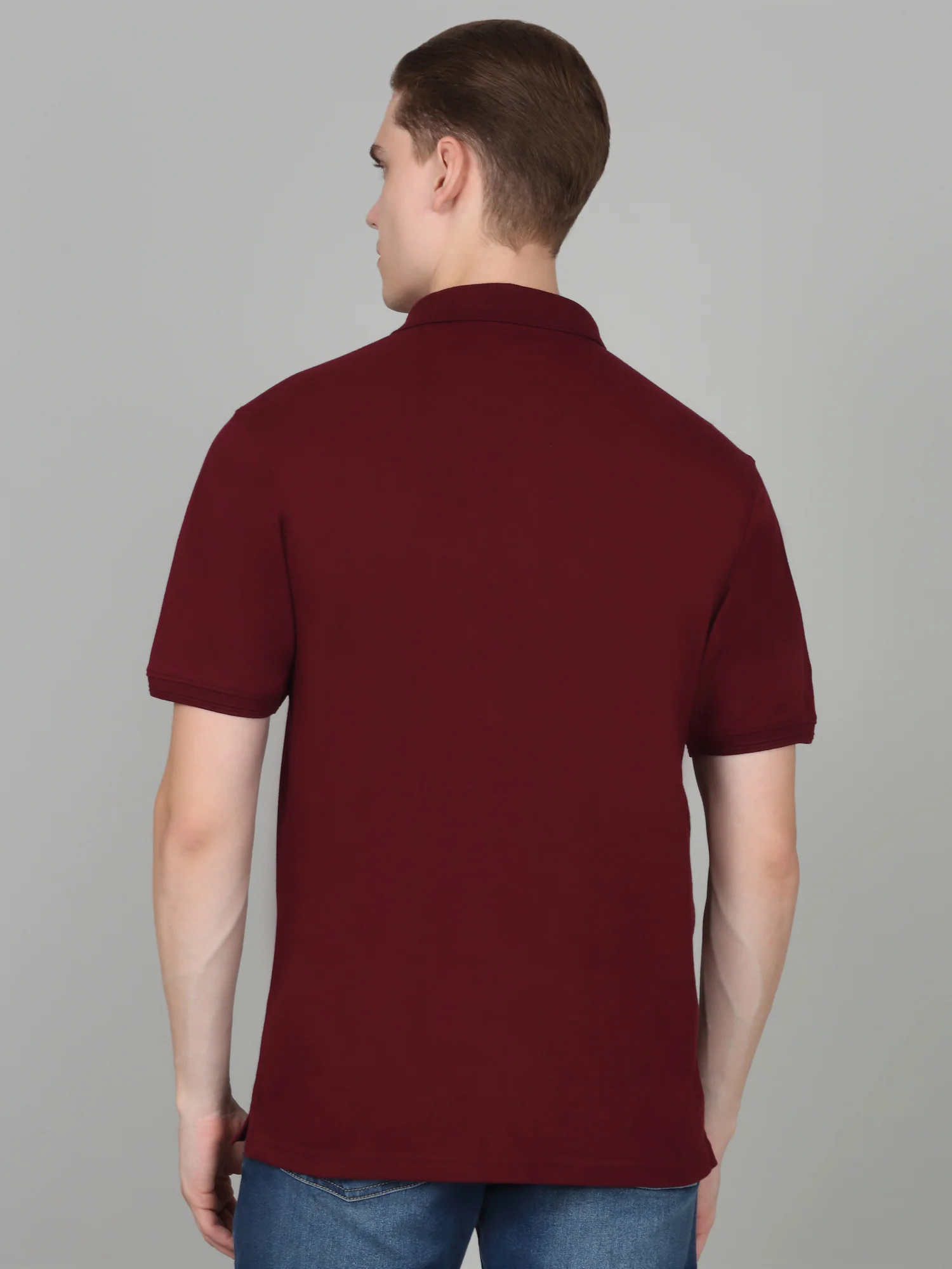 T-Shirt for Men | Breathable & Soft with Color Fastness Regular Fit Polo Neck Poly Cotton Fabric Solid Pattern - Image 6