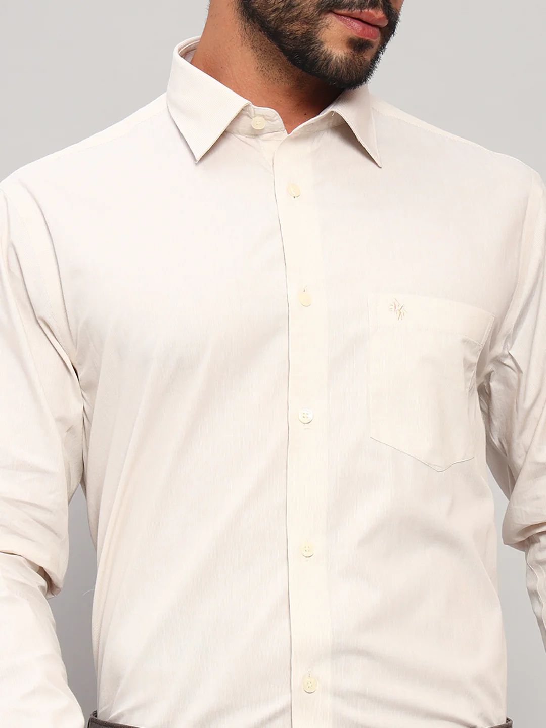 Formal Shirt for Men l Breathable & Soft with Color Fastness Regular Fit Spread Collar Neck Cotton Fabric Striped Pattern - Image 6
