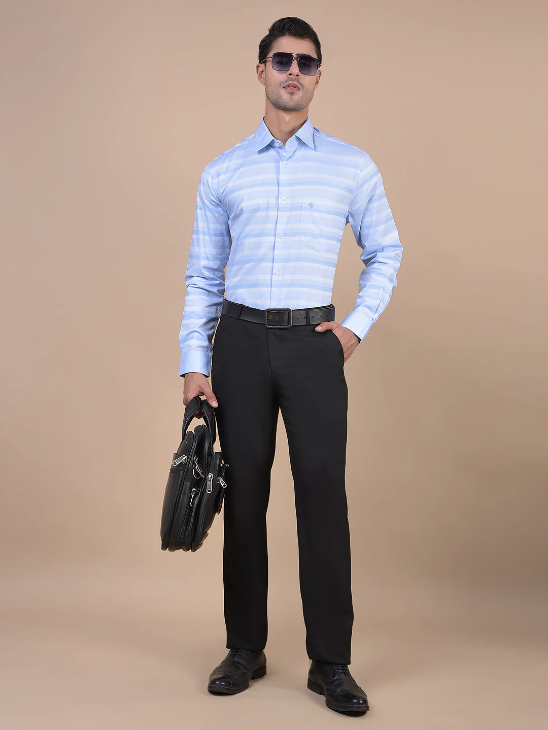 Formal Shirt for Men l Breathable & Soft with Color Fastness Regular Fit Spread Collar Neck Cotton Fabric Striped Pattern - Image 7