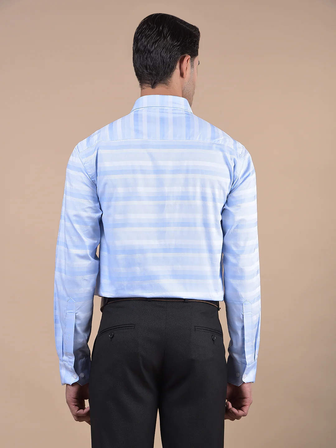Formal Shirt for Men l Breathable & Soft with Color Fastness Regular Fit Spread Collar Neck Cotton Fabric Striped Pattern - Image 8