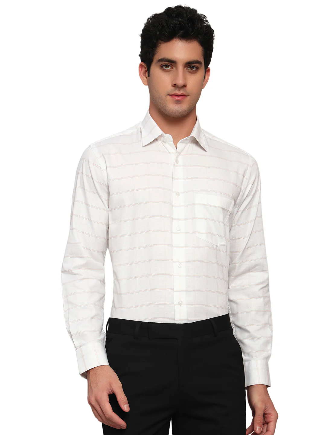 Formal Shirt for Men l Breathable & Soft with Color Fastness Regular Fit Spread Collar Neck Cotton Fabric Striped Pattern - Image 3
