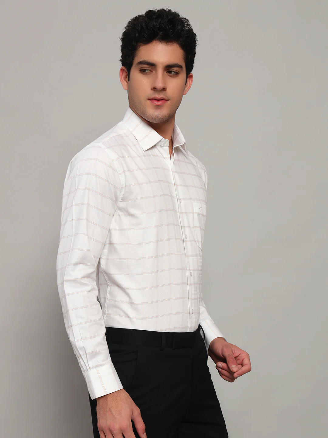 Formal Shirt for Men l Breathable & Soft with Color Fastness Regular Fit Spread Collar Neck Cotton Fabric Striped Pattern - Image 5