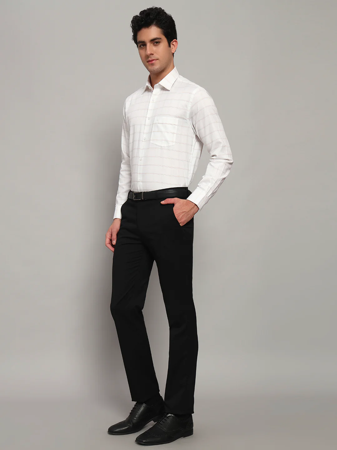 Formal Shirt for Men l Breathable & Soft with Color Fastness Regular Fit Spread Collar Neck Cotton Fabric Striped Pattern - Image 7