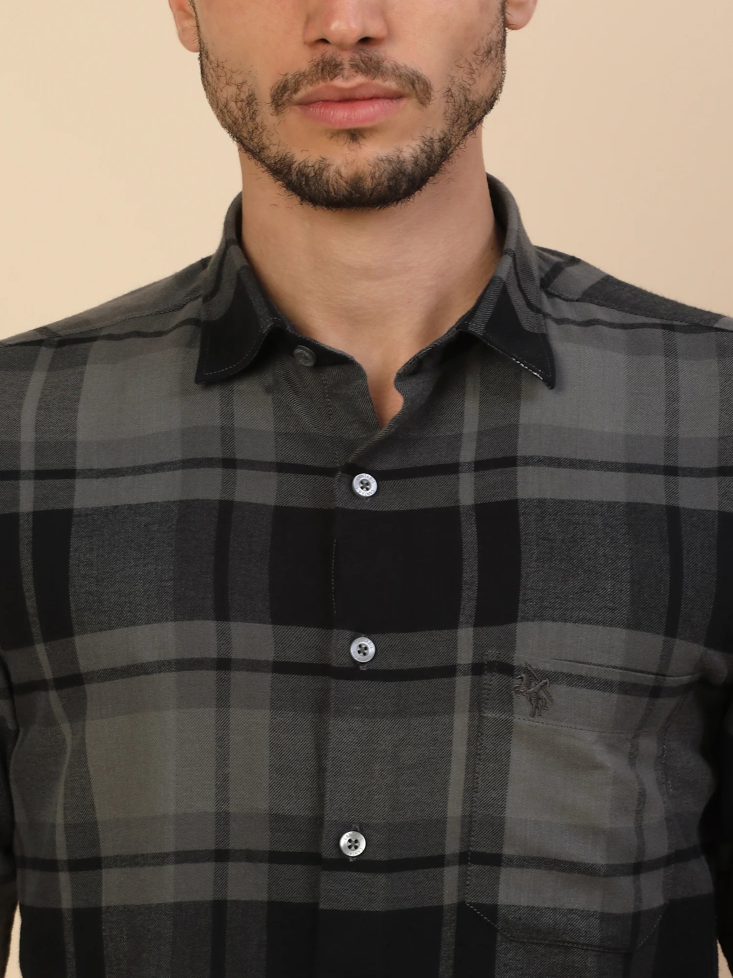 Men's Stylish Checkered Casual Shirt | Regular Fit | Full Sleeve | Pure Cotton | Smart Casual Wear - Image 5