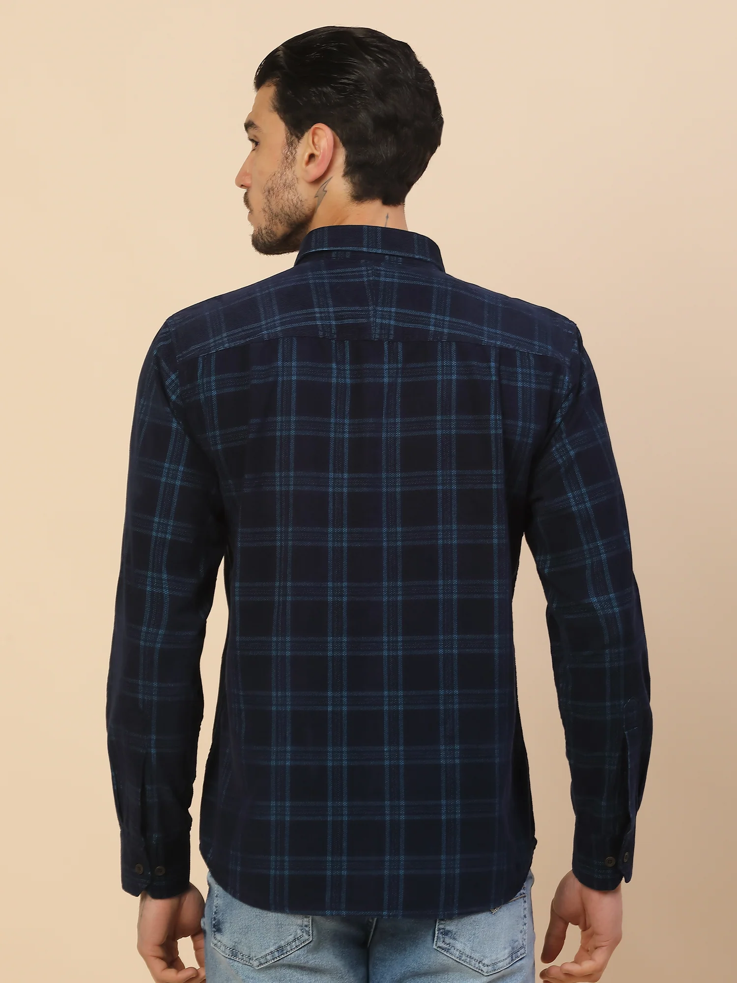 Men's Stylish Checkered Casual Shirt | Regular Fit | Full Sleeve | Pure Cotton | Smart Casual Wear - Image 2