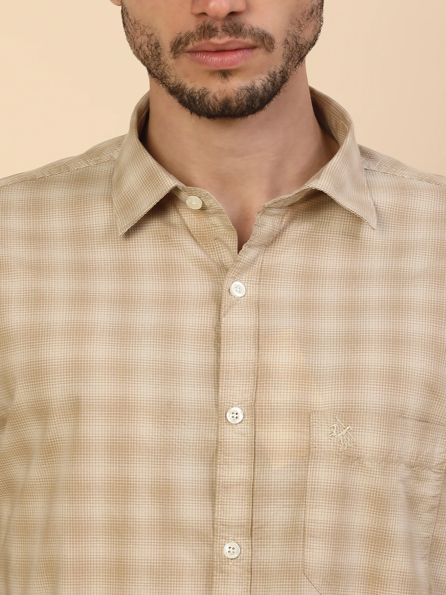 Men's Stylish Checkered Casual Shirt | Regular Fit | Full Sleeve | Pure Cotton | Smart Casual Wear - Image 5