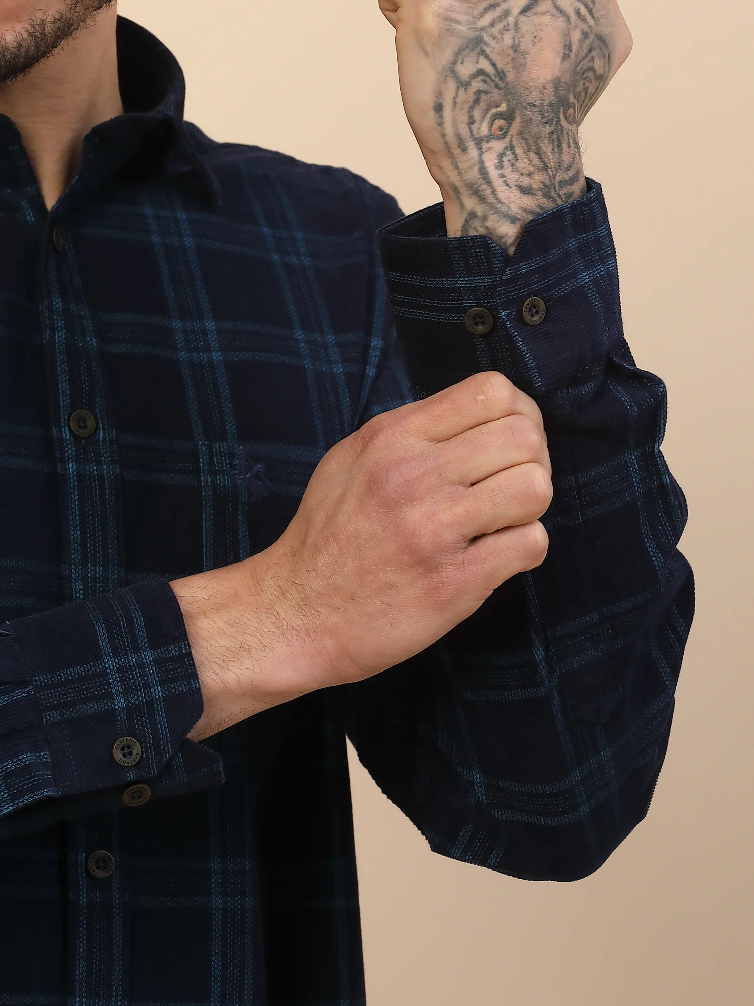 Men's Stylish Checkered Casual Shirt | Regular Fit | Full Sleeve | Pure Cotton | Smart Casual Wear - Image 3