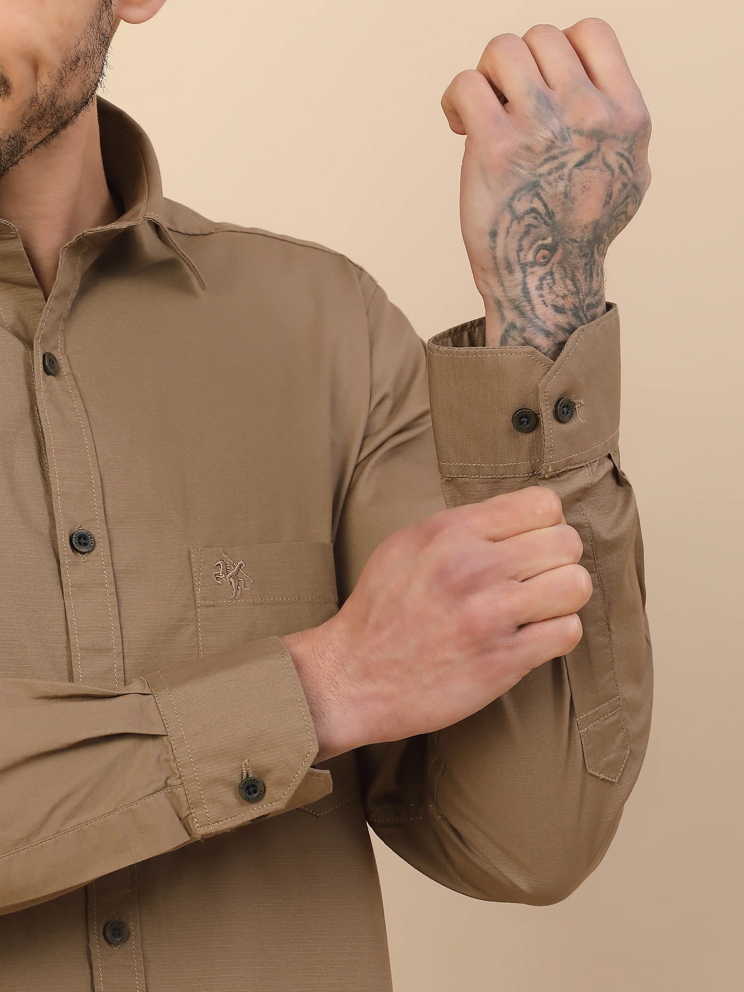 Men's Stylish Solid Casual Shirt | Regular Fit | Full Sleeve | Cotton Blend | Smart Casual Wear - Image 4