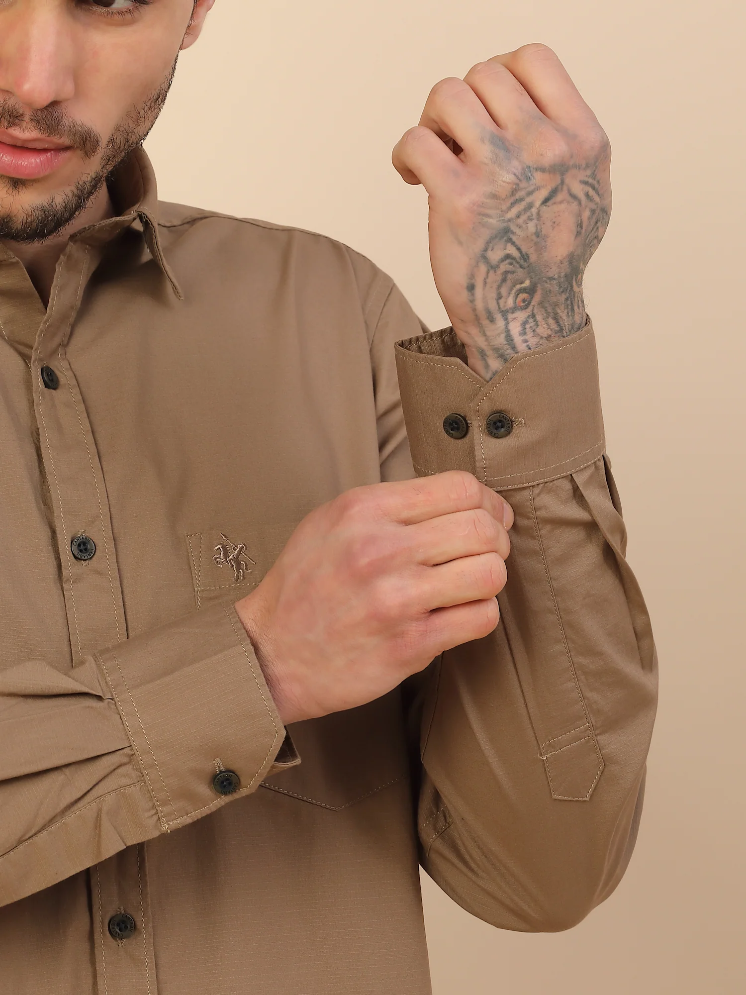Men's Stylish Solid Casual Shirt | Regular Fit | Full Sleeve | Pure Cotton | Smart Casual Wear (Copy) - Image 4