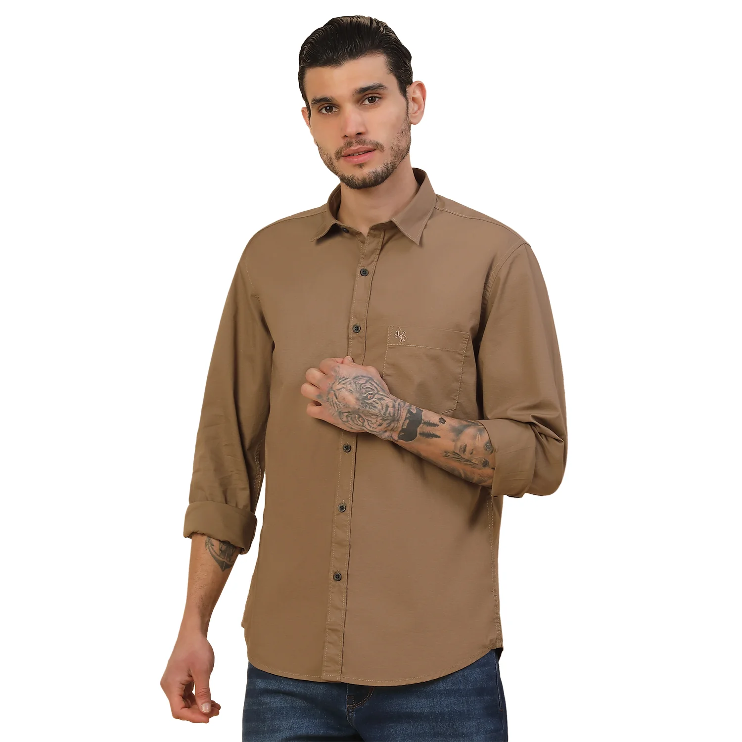 Men's Stylish Solid Casual Shirt | Regular Fit | Full Sleeve | Pure Cotton | Smart Casual Wear (Copy) - Image 9