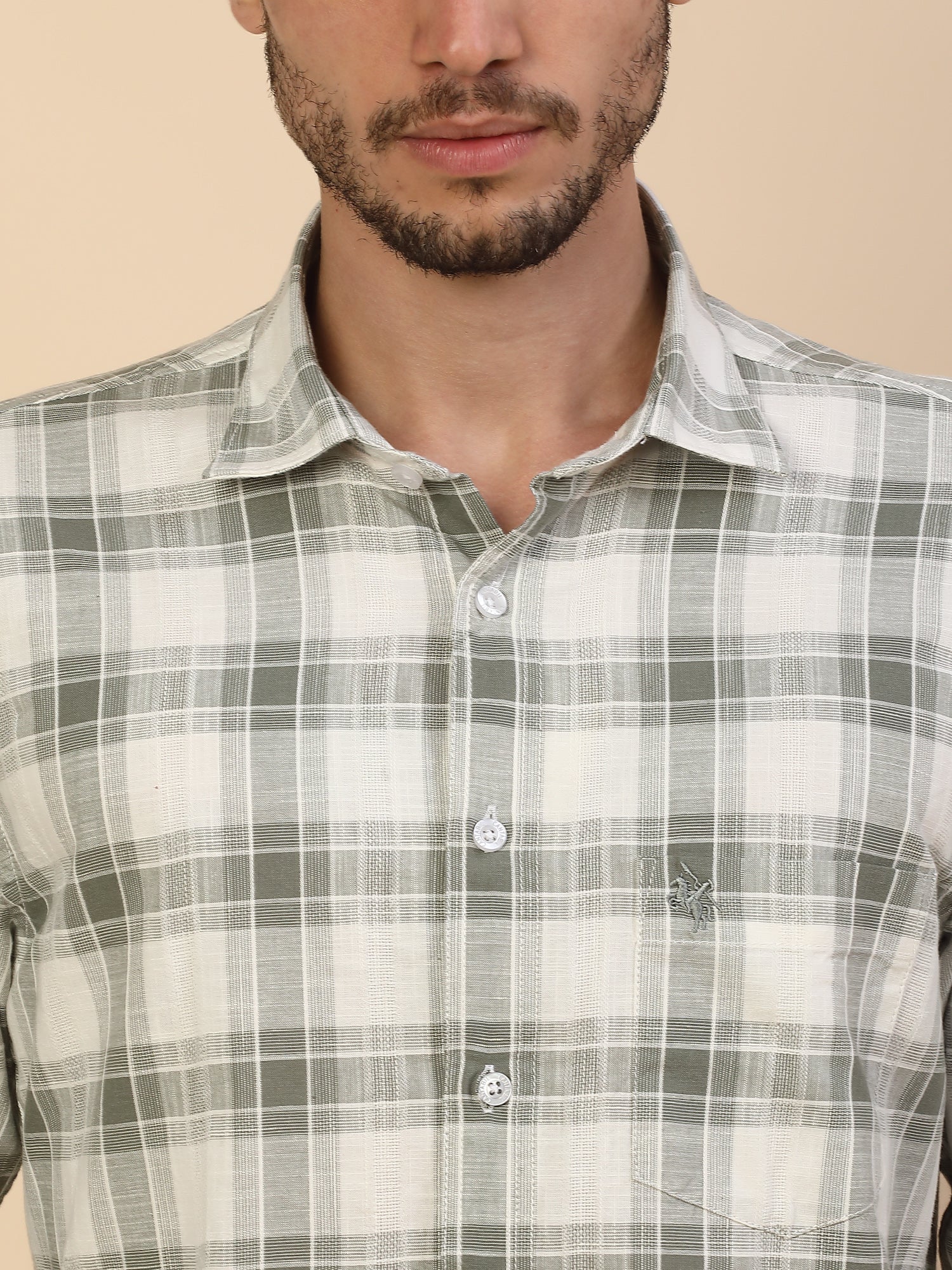 Men's Stylish Checkered Casual Shirt | Regular Fit | Full Sleeve | Pure Cotton | Smart Casual Wear - Image 5