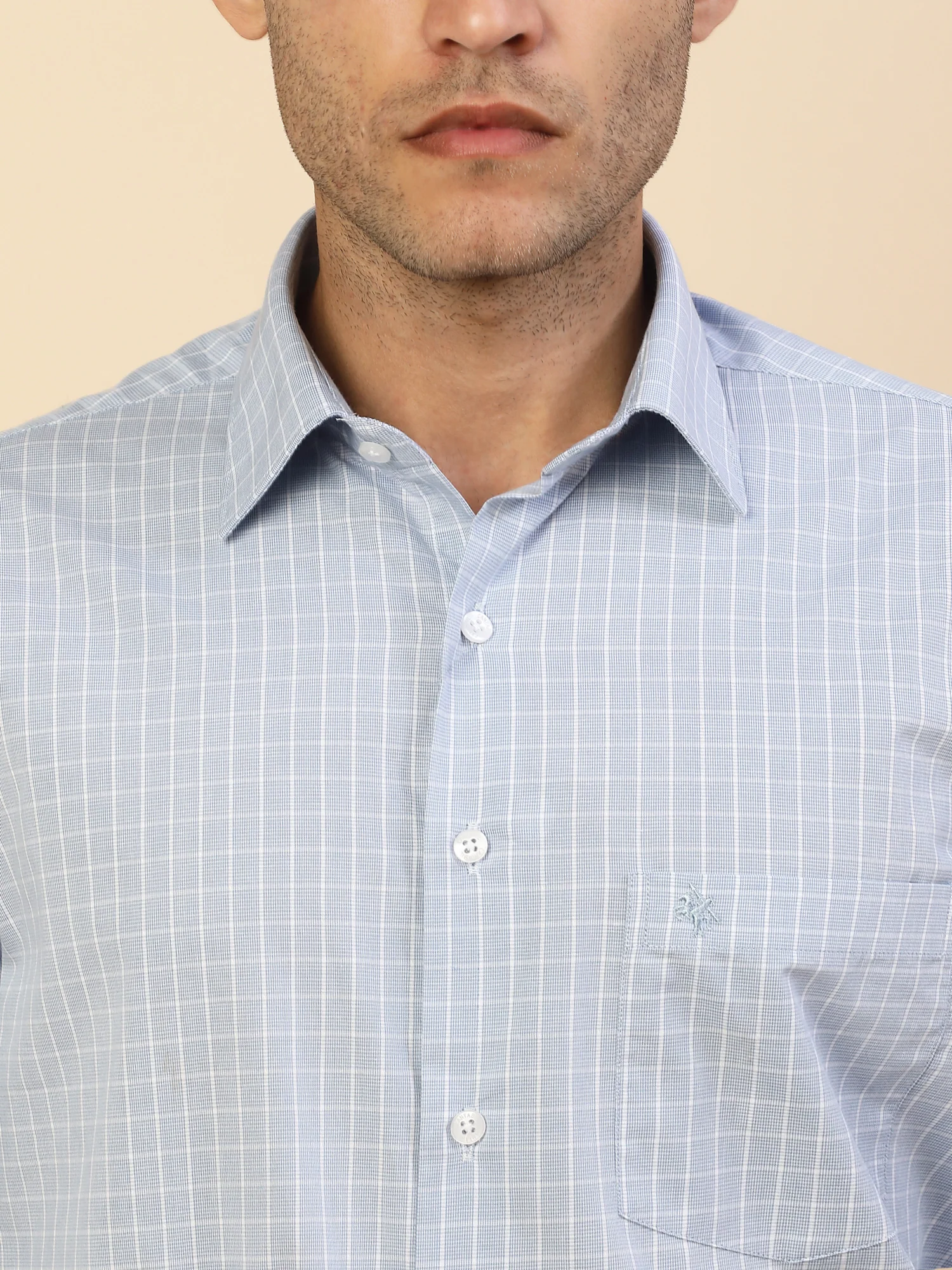 Men's Stylish Checkered Formal Shirt | Regular Fit | Full Sleeve | Pure Cotton | Smart Formal Wear - Image 5
