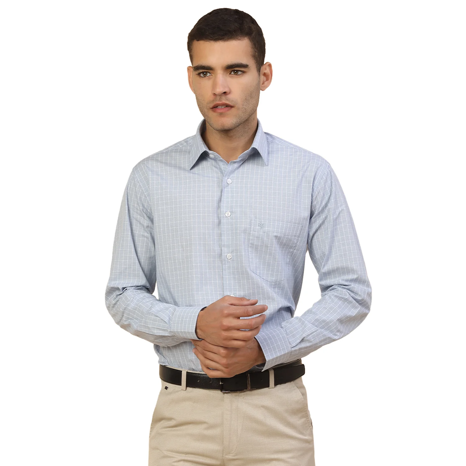 Men's Stylish Checkered Formal Shirt | Regular Fit | Full Sleeve | Pure Cotton | Smart Formal Wear - Image 9
