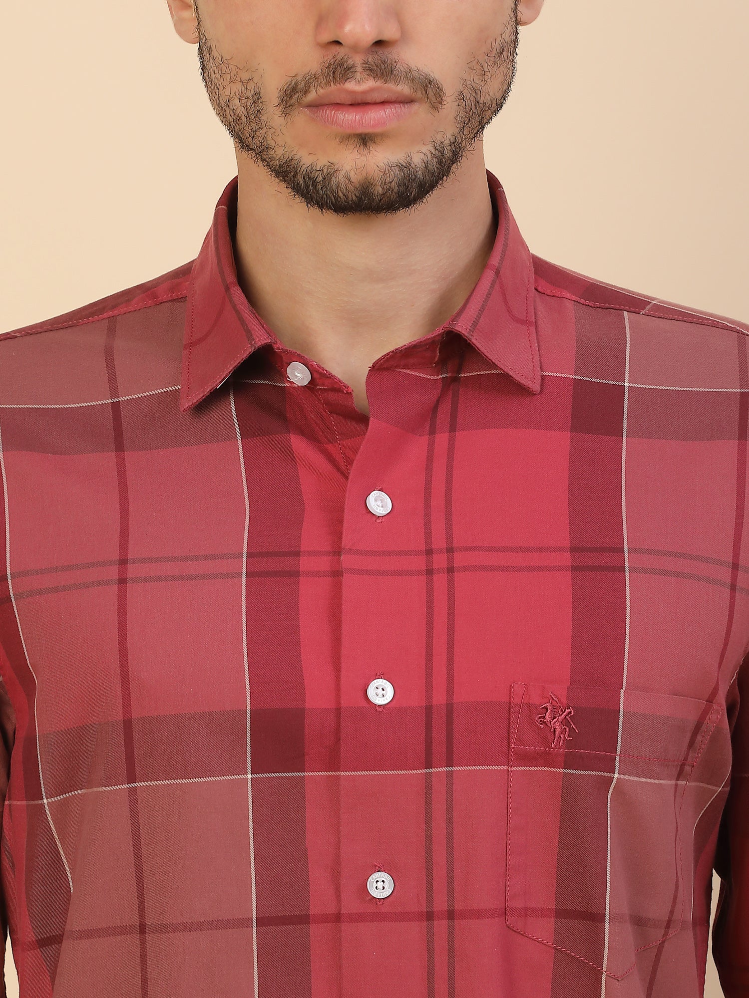 Men's Stylish Checkered Casual Shirt | Regular Fit | Full Sleeve | Pure Cotton | Smart Casual Wear - Image 5