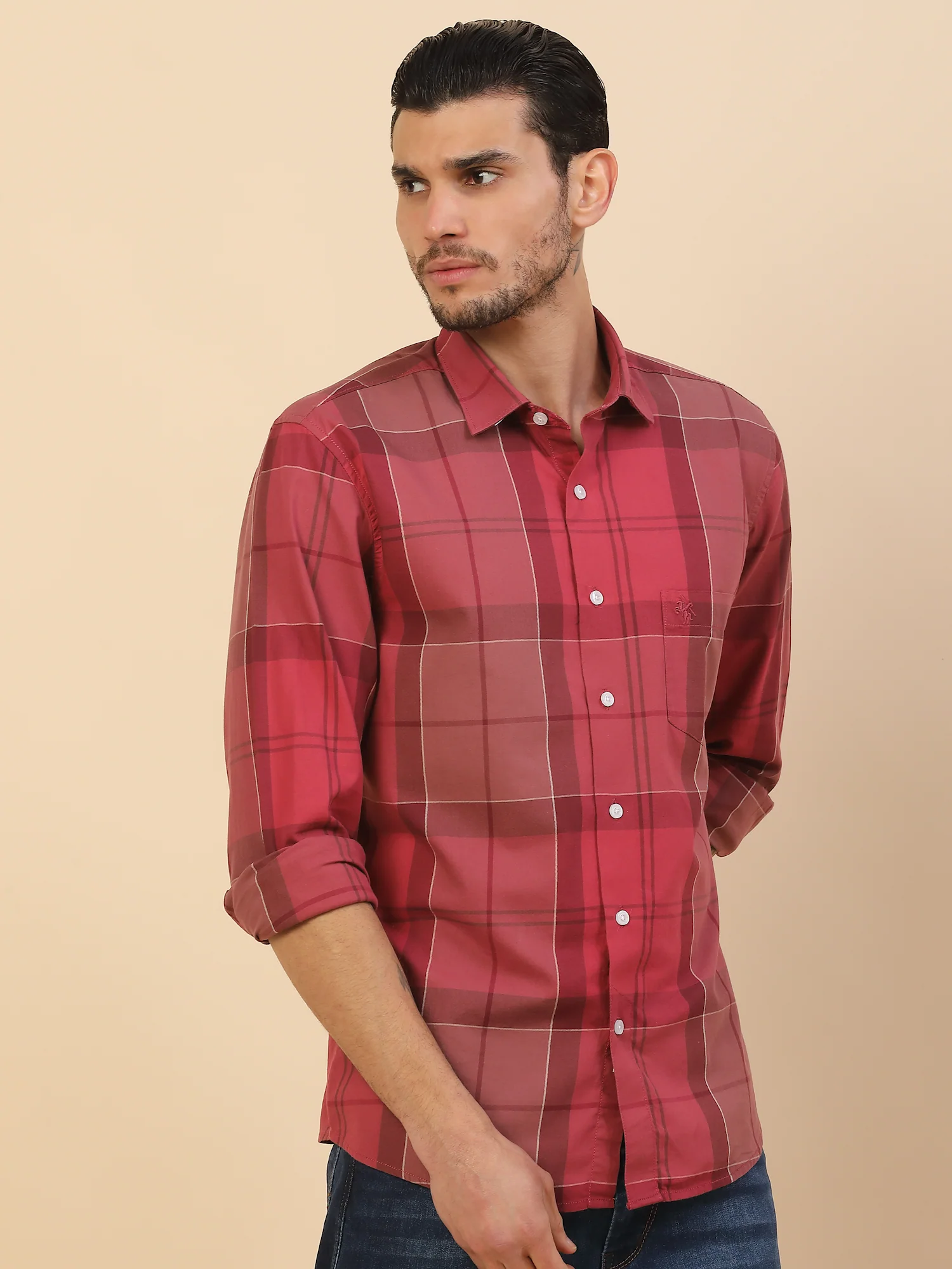 Men's Stylish Checkered Casual Shirt | Regular Fit | Full Sleeve | Pure Cotton | Smart Casual Wear - Image 7